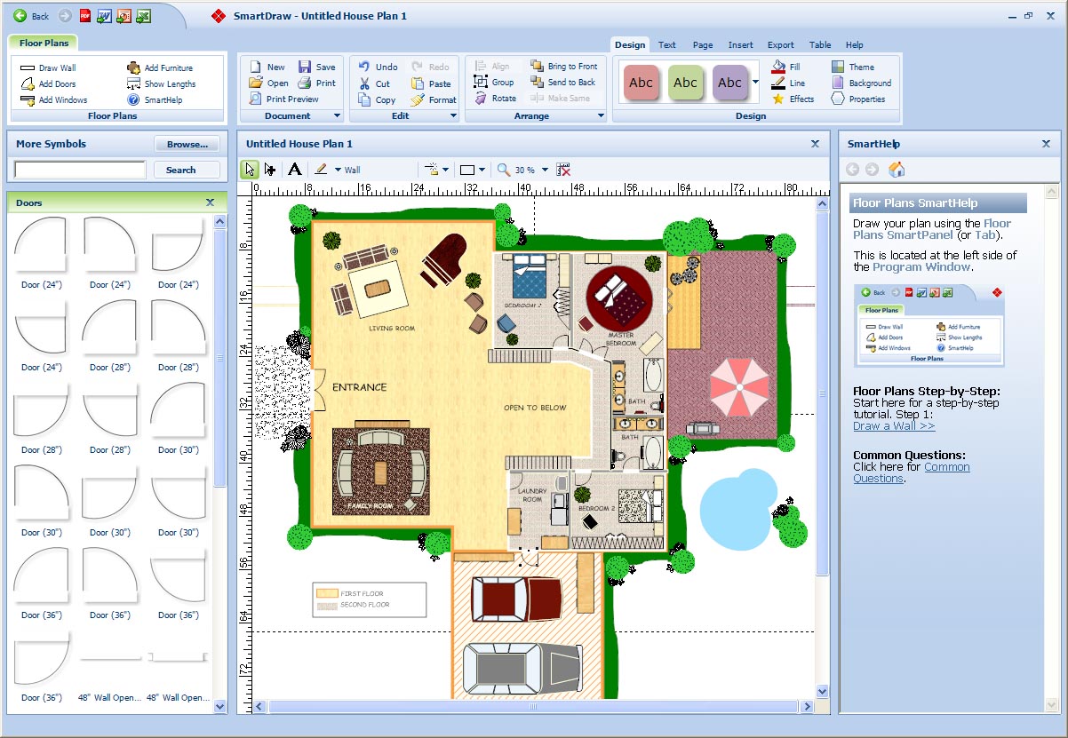 draw house plans pc software